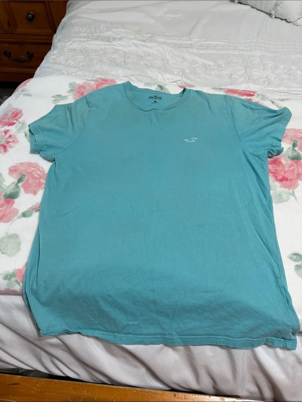 Hollister Men's Short-Sleeve Crew Tee - Teal